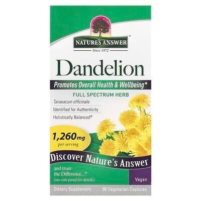 Nature's Answer, Dandelion, 1,260 mg, 90 Vegetarian Capsules (420 mg per Capsule)