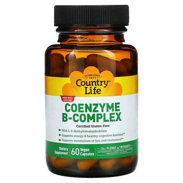 Country Life Coenzyme B Complex, 60 Vegan Capsules