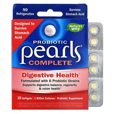 Nature's Way, Probiotic Pearls Complete, Digestive Health, 30 Softgels