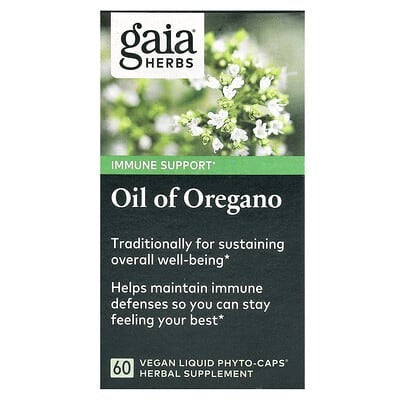 Gaia Herbs Oil of Oregano, 60 Vegan Liquid Phyto-Caps