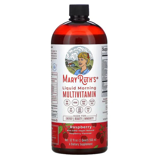 maryruth's liquid morning multivitamin, - Raspberry 32 fl oz (946 ml)