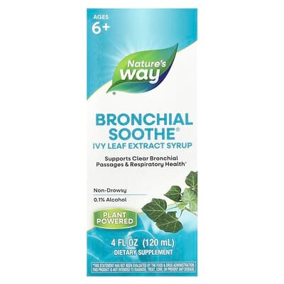 Nature's Way, Bronchial Soothe®, Ivy Leaf Extract Syrup, Ages 6+, 4 fl oz (120 ml)