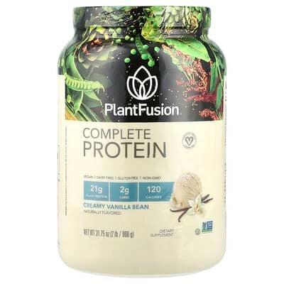 PlantFusion Complete Protein, Creamy Vanilla Bean, 2 lb (900 g)