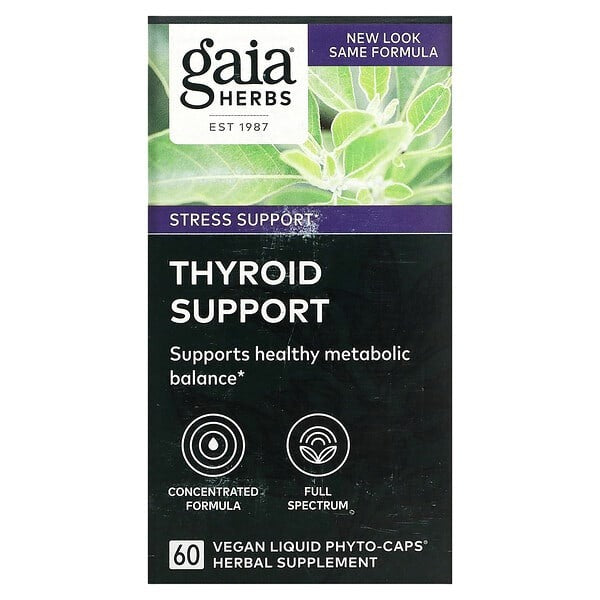 thyroid support supplement, 60 Vegan Liquid Phyto-Caps, Gaia Herbs