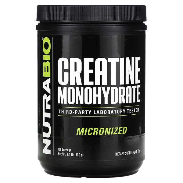NutraBio Creatine, Monohydrate, 1.1 lbs (500 g)