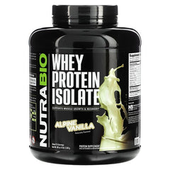 NutraBio, Whey Protein Isolate, Alpine Vanilla, 5 lbs (2,268 g)