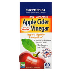 Enzymedica, Apple Cider Vinegar with the Mother, 60 Capsules