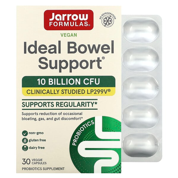 jarrow formulas ideal bowel support, Jarrow Formulas Vegan Ideal Bowel Support, 10 Billion CFU, 30 Veggie Capsules