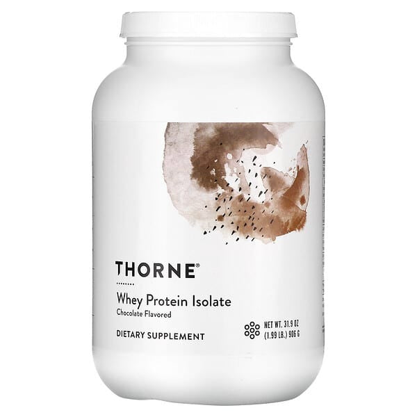 Thorne Whey Protein, Isolate Chocolate, 1.99 lb (906 g)