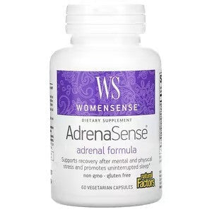 natural factors adrenasense, AdrenaSense, Womensense, Adrenal Formula, 60 Vegetarian Capsules