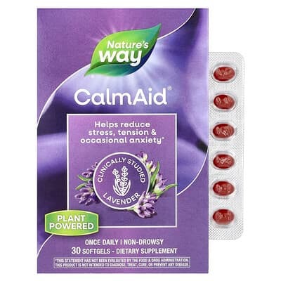 Nature's Way, CalmAid, Clinically Studied Lavender, 80 mg, 30 Softgels