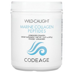 Wild-Caught, Marine Collagen Peptides Powder, Hydrolyzed Collagen, Unflavored, 15.87 oz (450 g), Codeage