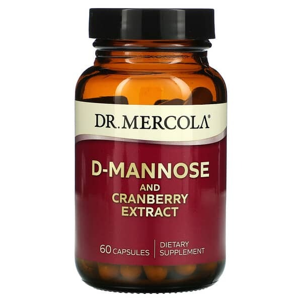 Dr. Mercola, D-Mannose and Cranberry Extract, 60 Capsules