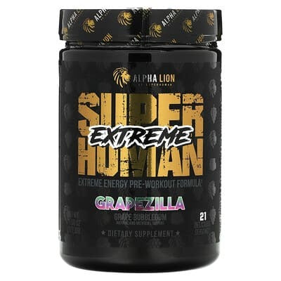 ALPHA LION, SuperHuman Extreme, Grapezilla, Grape Bubblegum, 11.55 oz (327.6 g)