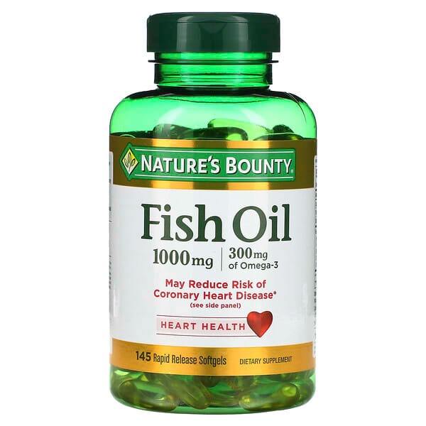 Nature's Bounty Fish Oil, 1,000 mg, 145 Rapid Release Softgels