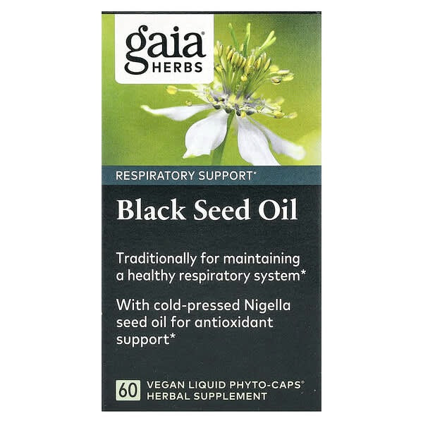 Gaia Herbs, Black Seed Oil, 60 Vegan Liquid Phyto-Caps
