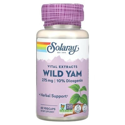 Solaray, Vital Extracts Wild Yam, 60 VegCaps