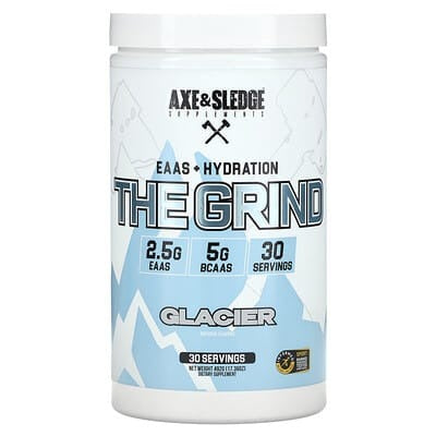 Axe & Sledge Supplements, The Grind, EAAs, + Hydration, Glacier, 17.36 oz (492 g)