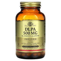 Solgar, DLPA, DL-Phenylalanine, Free Form, 500 mg, 100 Vegetable Capsules