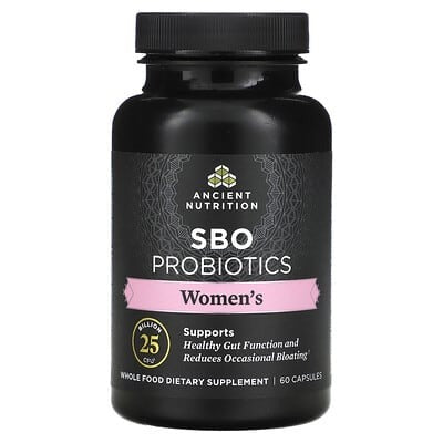 Ancient Nutrition Women's SBO Probiotics, 25 Billion CFU, 60 Capsules