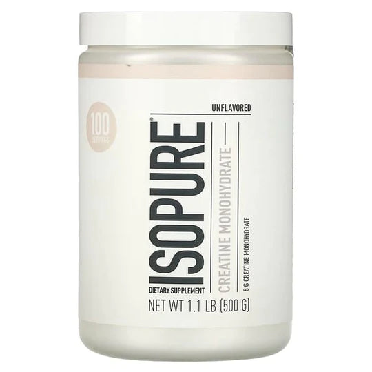 Creatine Monohydrate, Unflavored, 1.1 lb (500 g),Isopure