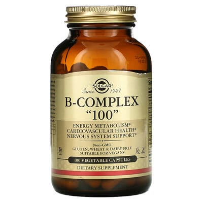 Solgar B Complex, "100", 100 Vegetable Capsules