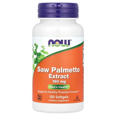 NOW Foods, Saw Palmetto Extract, 160 mg, 120 Softgels