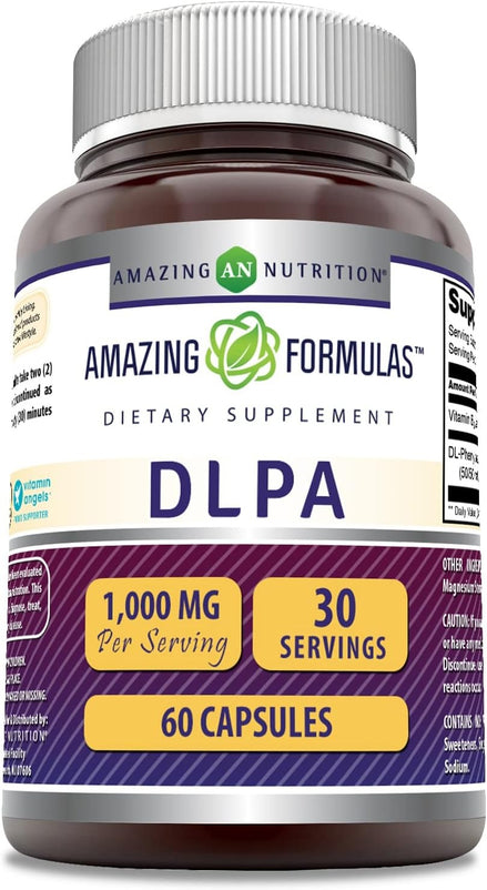 Amazing Formulas DLPA (DL-Phenylalanine) Supplement | 1000 Mg per Serving