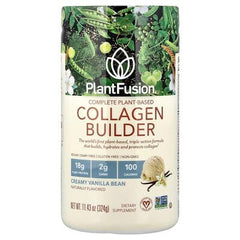 PlantFusion, Complete Plant-Based Collagen Builder, Creamy Vanilla Bean, 11.43 oz (324 g)