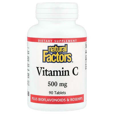 Natural Factors, Vitamin C, 500 mg, 90 Tablets, natural factors vitamin c