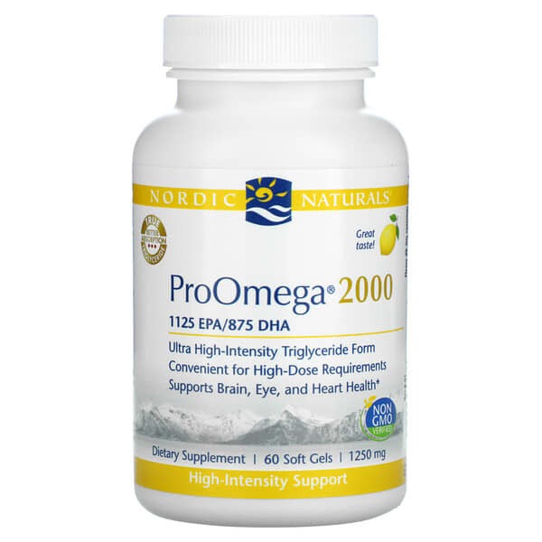 Nordic Naturals ProOmega 2000, Lemon, 1250 mg, 60 Soft Gels