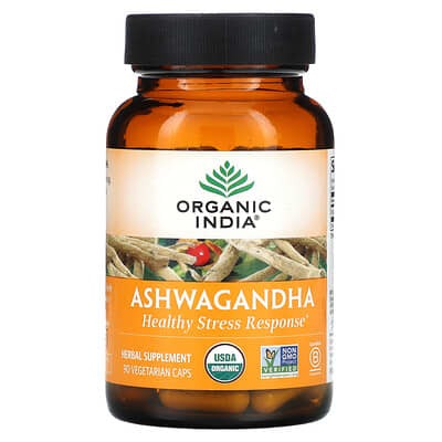 Organic India Ashwagandha, 90 Vegetarian Caps