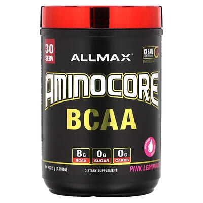 ALLMAX, AMINOCORE BCAA, Pink Lemonade, 0.69 lbs (315 g)