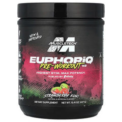 MuscleTech, EuphoriQ® Pre-Workout V2, Strawberry Kiwi, 15.41 oz (437 g)