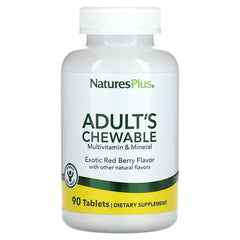 NaturesPlus, Adult's Chewable Multivitamin & Mineral, Exotic Red Berry, 90 Tablets