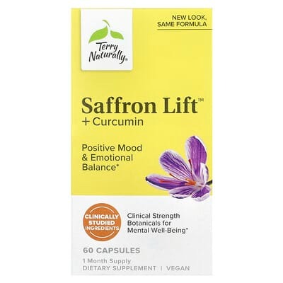 Terry Naturally, Saffron Life + Curcumin, 60 Capsules