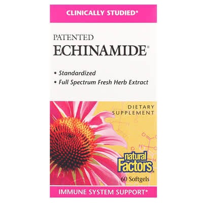 Natural Factors Patented Echinamide®, 60 Softgels