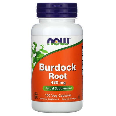 NOW Foods, Burdock Root, 430 mg, 100 Veg Capsules