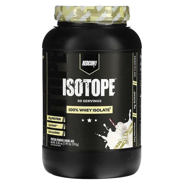 redcon1 isotope 100% whey isolate, redcon1 isotope protein, Redcon1 Isotope, Protein Powder Drink Mix, Vanilla, 1.99 lbs