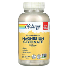 Solaray, Higher Absorption Magnesium Glycinate, 350 mg, 240 VegCaps