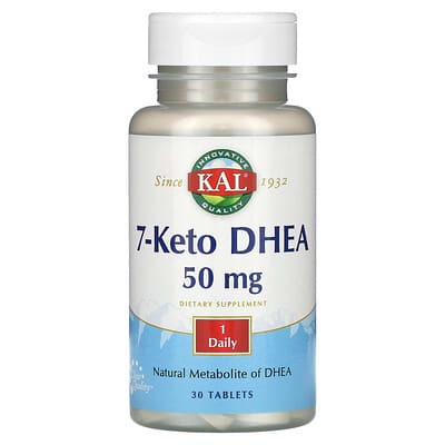 7 keto dhea 50mg kal, KAL, 7-Keto DHEA, 50 mg, 30 Tablets