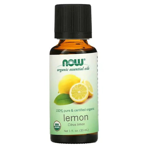 NOW Foods, Organic Essential Oils, Lemon, 1 fl oz (30 ml), now essential oils