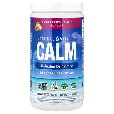 Natural Vitality, CALM®, Magnesium Supplement Drink Mix, Raspberry-Lemon, 16 oz (453 g)