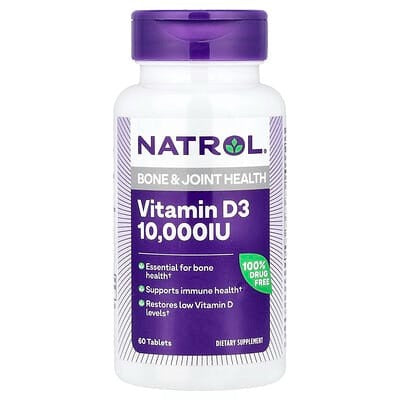 Natrol Vitamin D3, 60 Tablets, natrol vitamin d3 10 000 iu