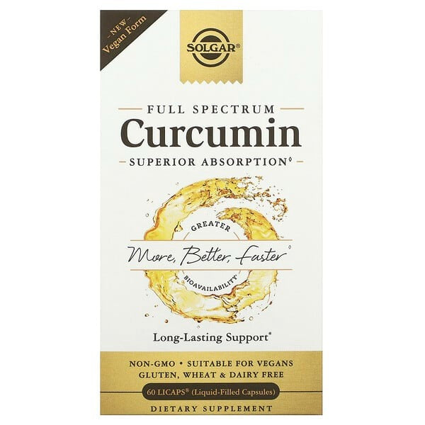solgar curcumin, Full Spectrum Curcumin, 60 Licaps