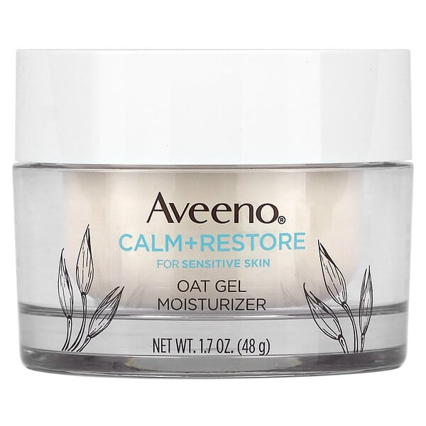 Aveeno, Calm + Restore, Oat Gel Moisturizer, Fragrance Free, 1.7 oz (48 g)