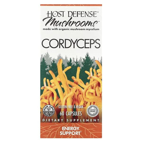 host defense cordyceps, Mushrooms, Cordyceps, 60 Vegetarian Capsules