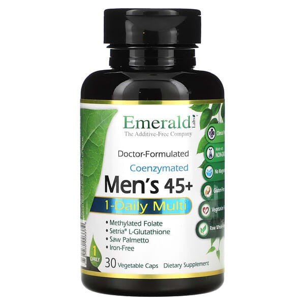 Emerald Laboratories, Men's 45+ 1-Daily Multi, 30 Vegetable Caps