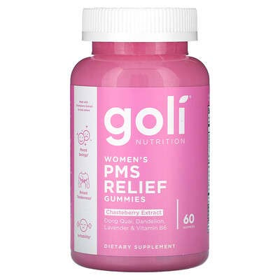 pms relief gummies, Goli Nutrition, Women's PMS Relief, 60 Gummies