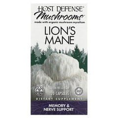host defense lions mane, Mushrooms, Lion's Mane, 120 Capsules